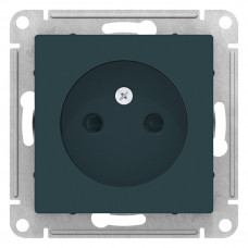 ATN000849 - AtlasDesign РОЗЕТКА без заземления со шторками, 16А, механизм, ИЗУМРУД