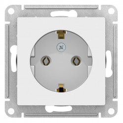 ATN000143 - AtlasDesign РОЗЕТКА с заземлением, 16А, механизм, БЕЛЫЙ