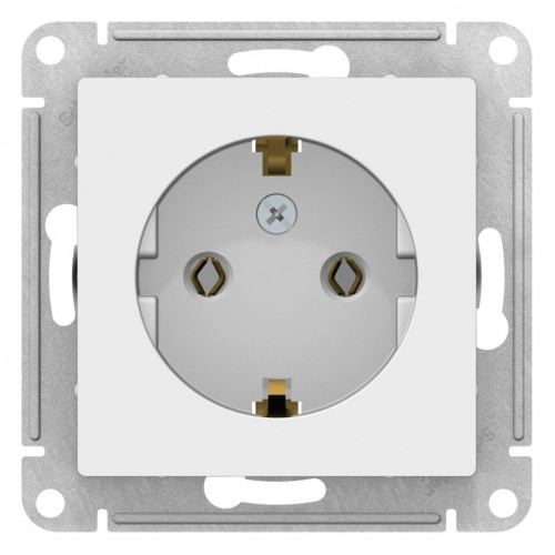ATN000143 - AtlasDesign РОЗЕТКА с заземлением, 16А, механизм, БЕЛЫЙ