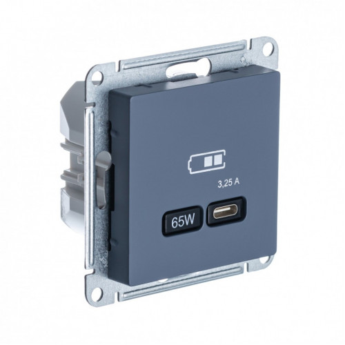 ATLASDESIGN USB РОЗЕТКА тип-C 65W высокоскор.заряд. QC, PD, механизм, ГРИФЕЛЬ