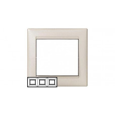 Рамка 3 поста. Цвет Жемчужный. Legrand Valena Classic (Легранд Валена Классик). 770473