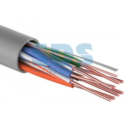 Кабель UTP REXANT 4PR 24AWG, CU (медь), CAT5e, 100 МГц, PVC, серый, бухта 25 м