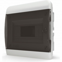 BVK 40-08-1 - Щит встраиваемый 8 модуля, прозрачная серая дверца, IP41