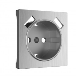 Накладка для розетки USB cеребряный рифленый