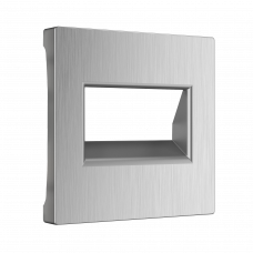 Накладка для двойной розетки Еthernet RJ-45 серебряный рифленый